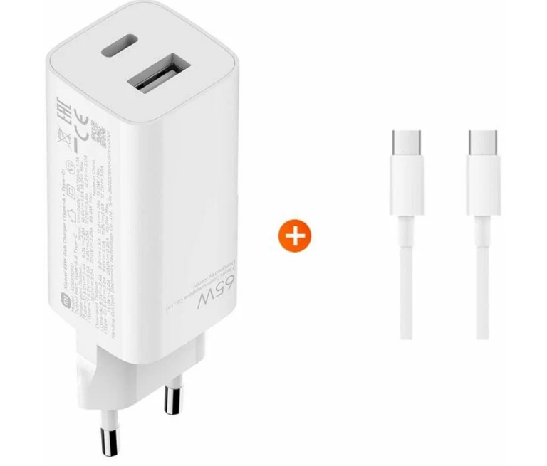 Зарядное устройство Xiaomi 65W GaN Charger (Type-A + Type-C) AD652GEU