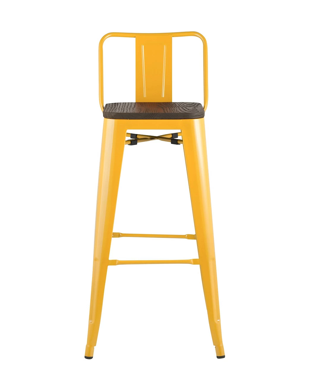 

Стул барный Stool Group TOLIX WOOD со спинкой коричневый/желтый, TOLIX WOOD со спинкой