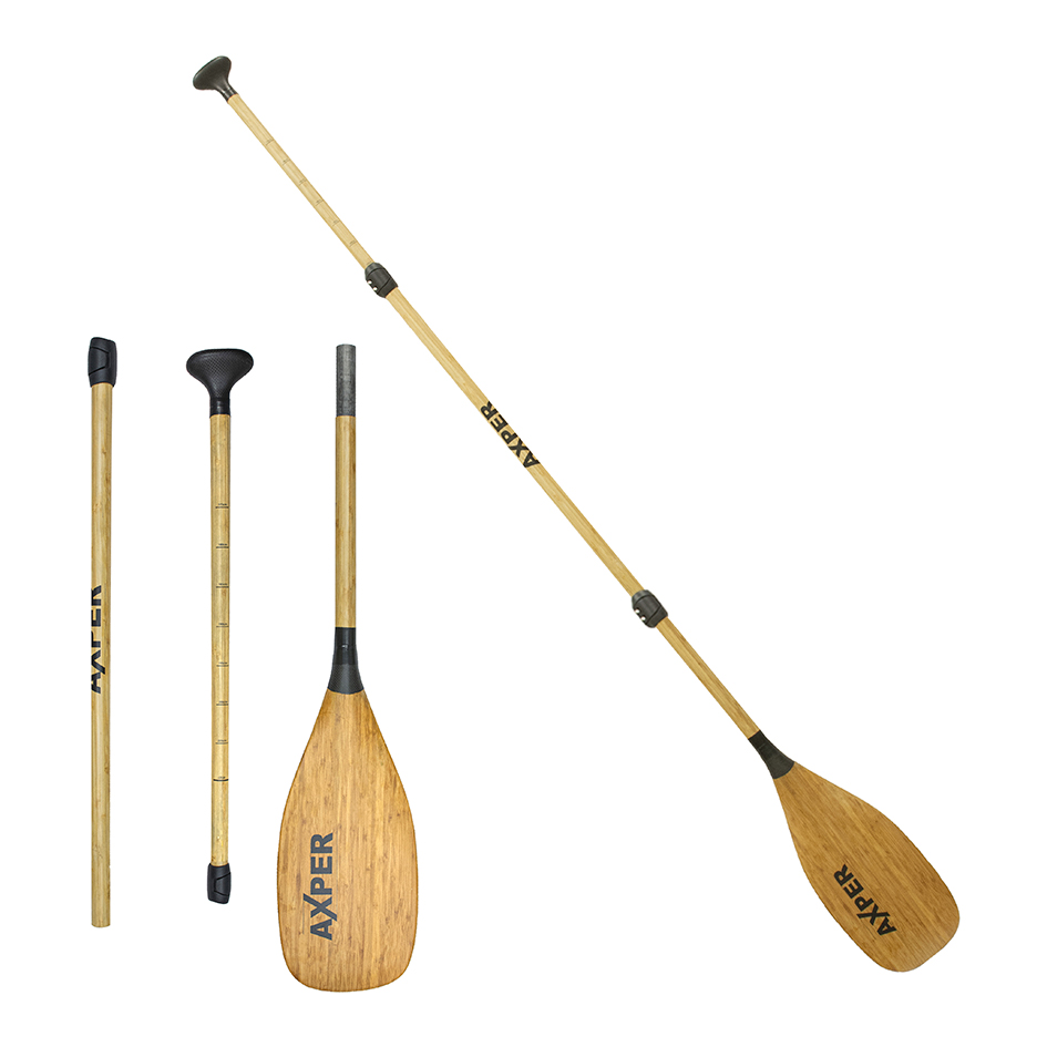Весло для SUP boards Axper Bamboo skin CARBON