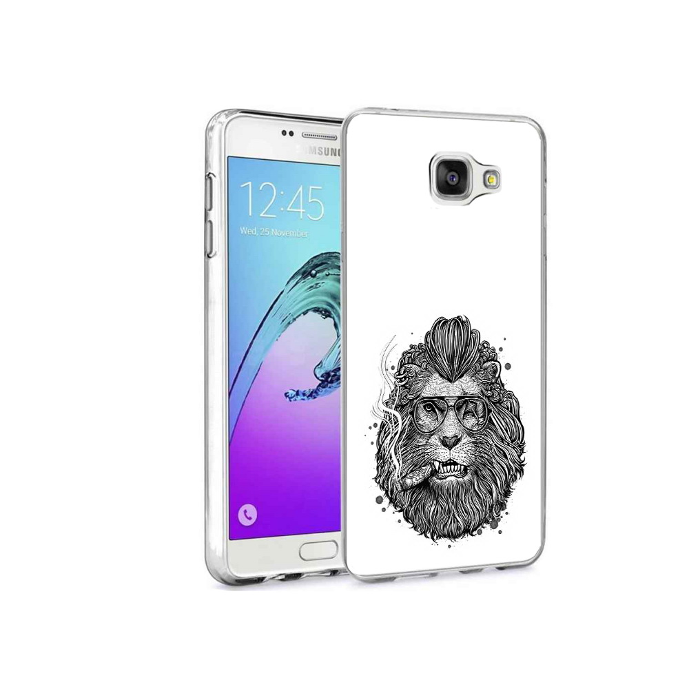 

Чехол MyPads Tocco для Samsung Galaxy A9 Pro курящий лев (PT52968.556.432), Прозрачный, Tocco