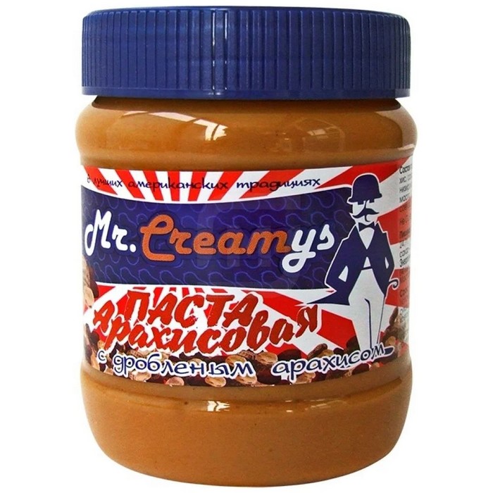 Паста Mr. Creamys арахисовая с дробленым арахисом 340 г