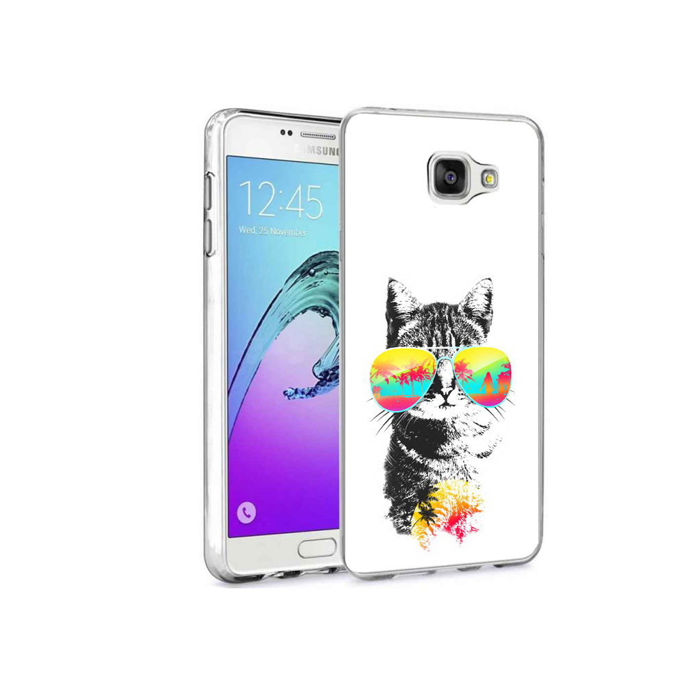 

Чехол MyPads Tocco для Samsung Galaxy A9 Pro крутой кот (PT52968.556.425), Прозрачный, Tocco