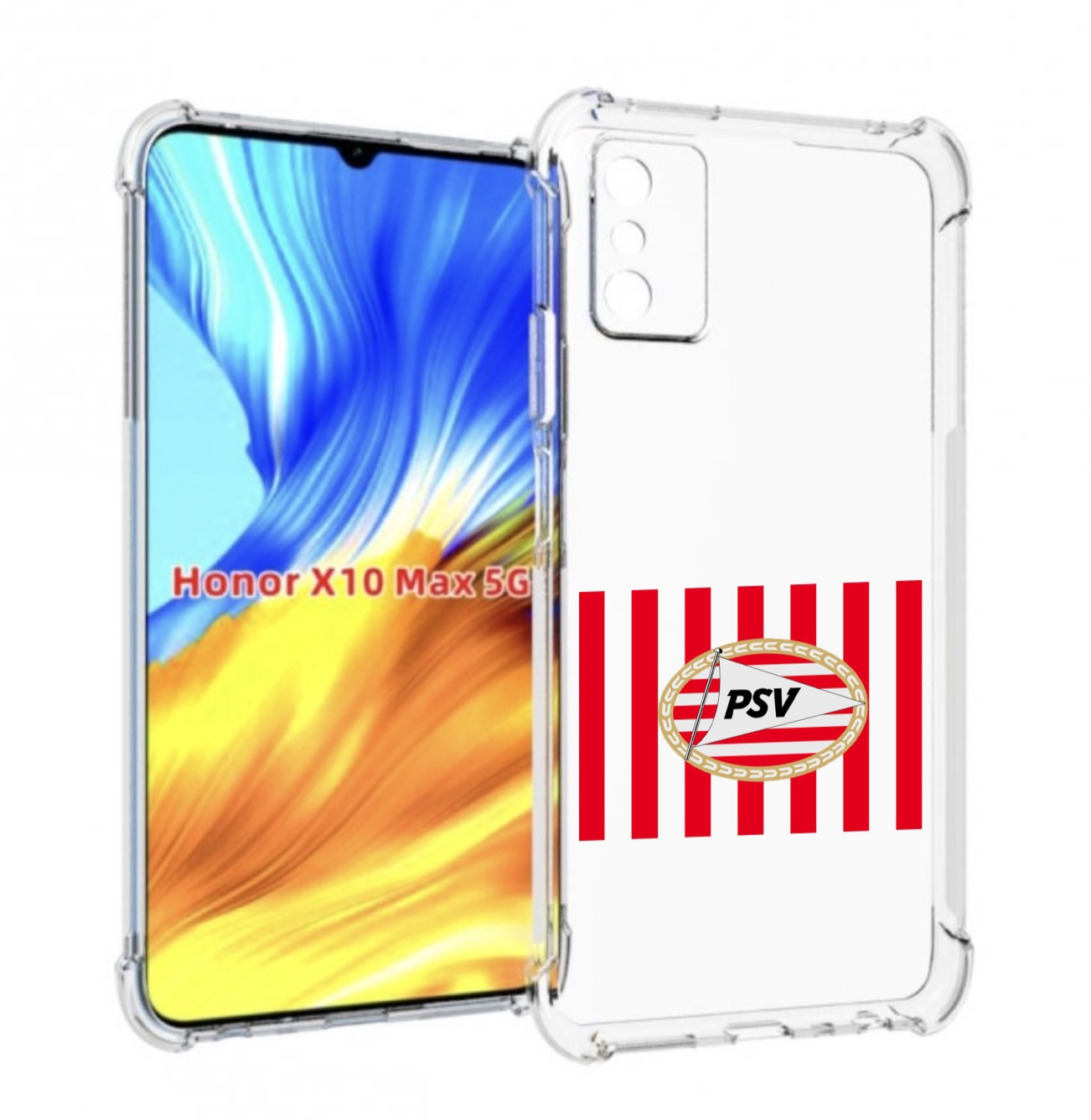 

Чехол MyPads фк псв голландия мужской для Honor X10 Max, Прозрачный, Tocco