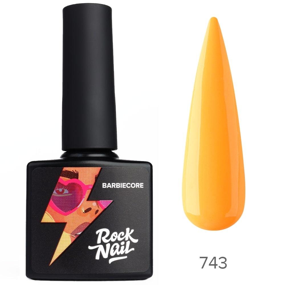 

Гель-лак RockNail Barbiecore 743 Holywood Hair, Оранжевый