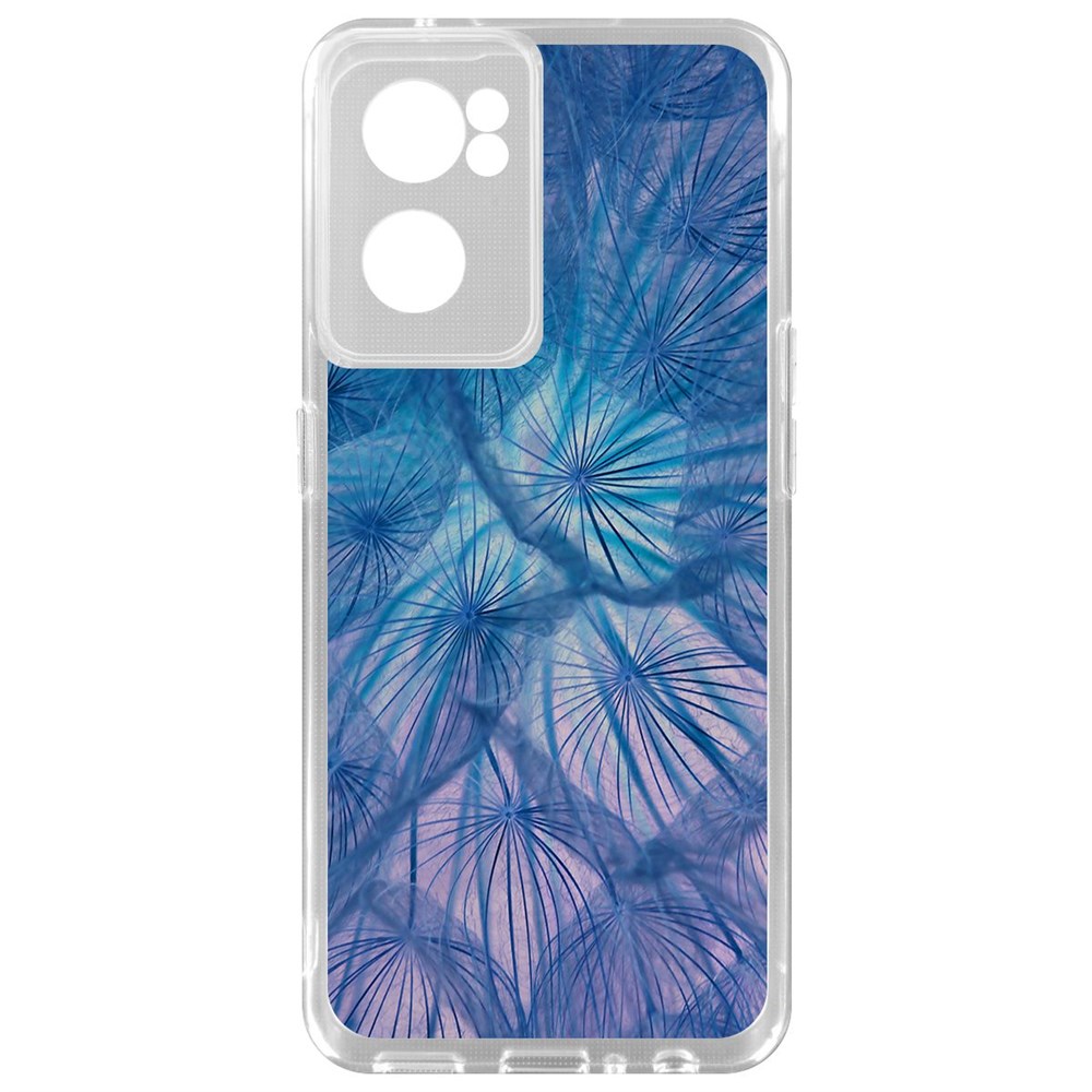 фото Чехол-накладка krutoff clear case синий одуванчик для oneplus nord ce 2 5g