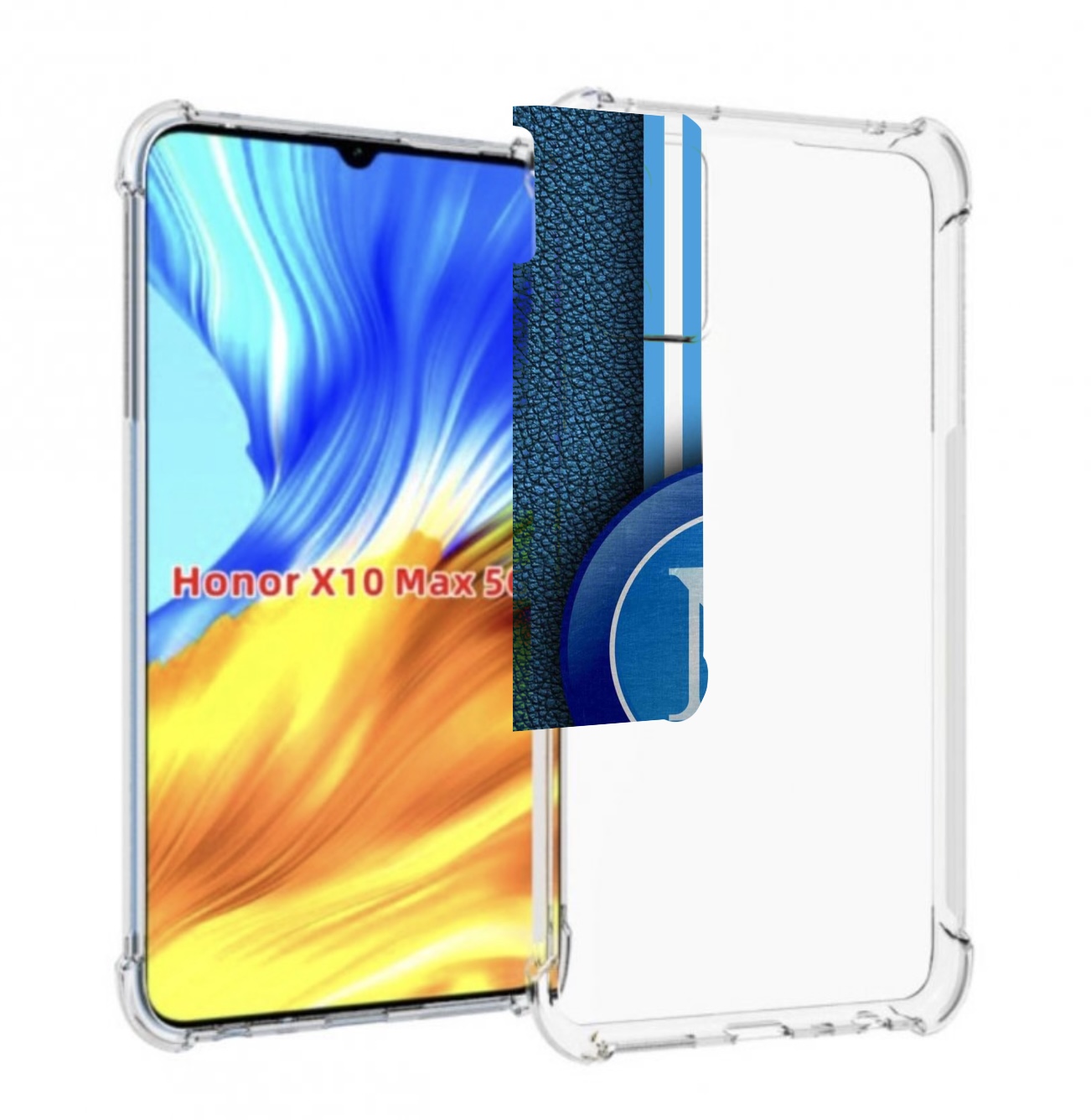 

Чехол MyPads фк наполи мужской для Honor X10 Max, Прозрачный, Tocco