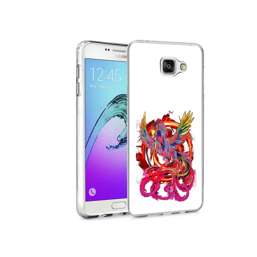 

Чехол MyPads Tocco для Samsung Galaxy A9 Pro красочный феникс (PT52968.556.414), Прозрачный, Tocco