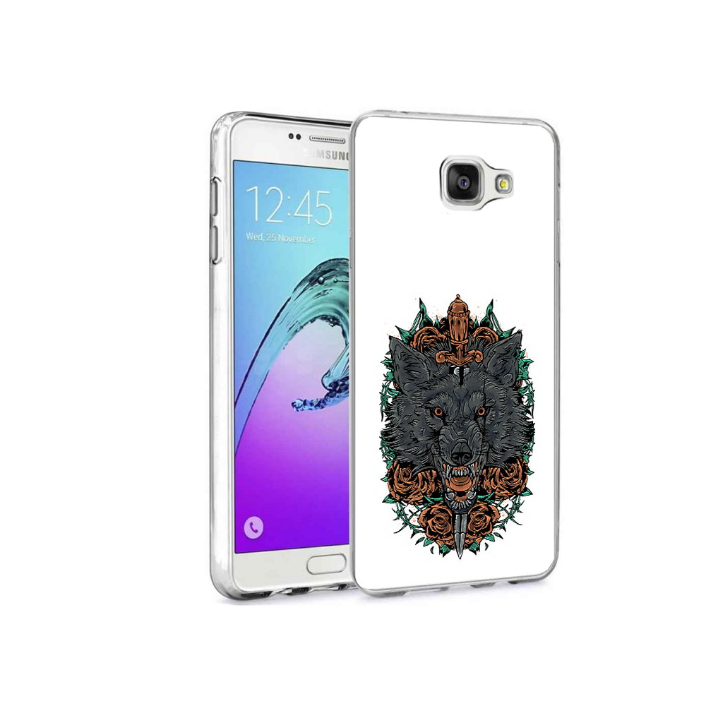 

Чехол MyPads Tocco для Samsung Galaxy A9 Pro красивый злой волк (PT52968.556.409), Прозрачный, Tocco