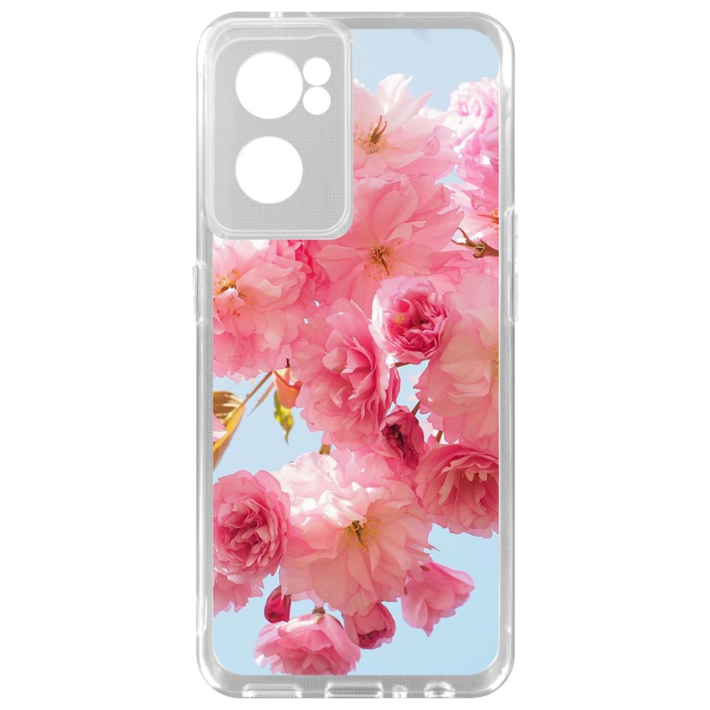 

Чехол-накладка Krutoff Clear Case Сакура для OnePlus Nord CE 2 5G, Прозрачный
