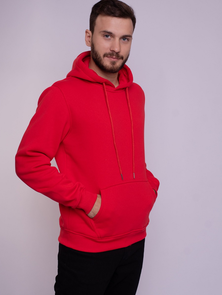 Худи мужское Uzcotton 1-UZ-M-H красное S 1539₽