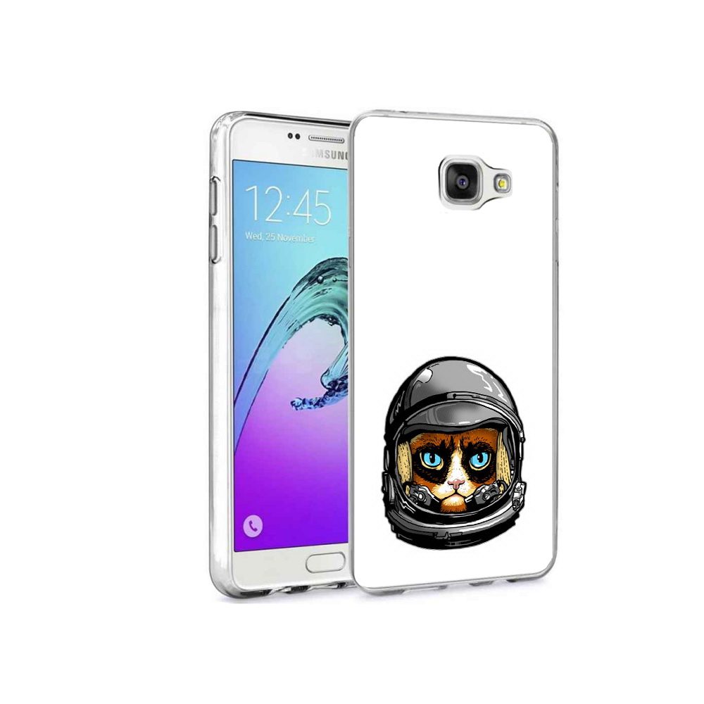 

Чехол MyPads Tocco для Samsung Galaxy A9 Pro кот космонавт (PT52968.556.400), Прозрачный, Tocco