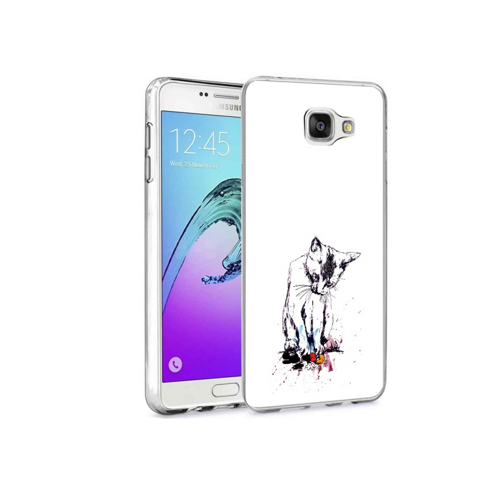 

Чехол MyPads Tocco для Samsung Galaxy A9 Pro кот и микки (PT52968.556.399), Прозрачный, Tocco