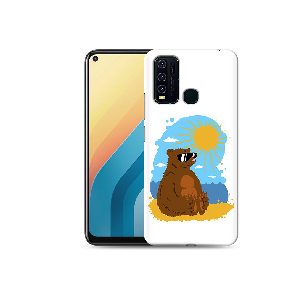 

Чехол MyPads Tocco для Vivo Y30 медведь на чиле (PT149334.437.468), Прозрачный, Tocco