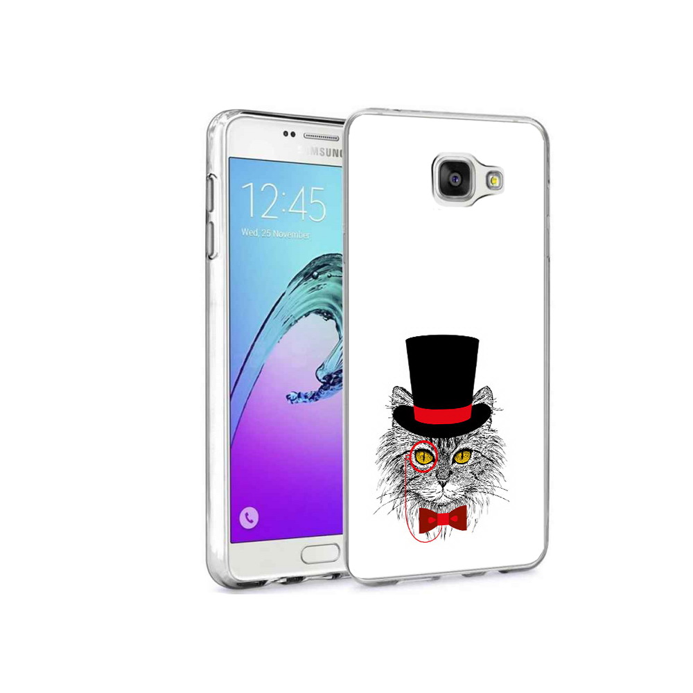 Чехол MyPads Tocco для Samsung Galaxy A9 Pro кот в шляпе (PT52968.556.397)