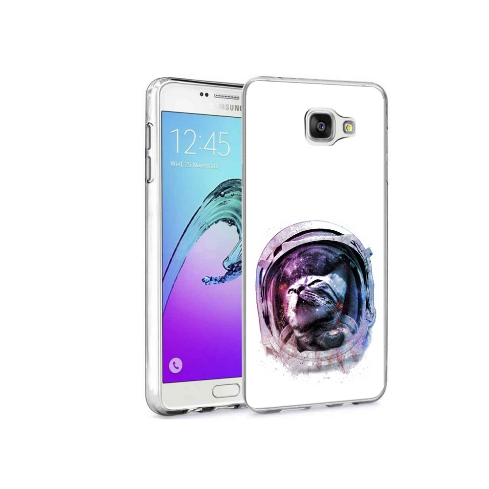 

Чехол MyPads Tocco для Samsung Galaxy A9 Pro кот в шлеме (PT52968.556.396), Прозрачный, Tocco
