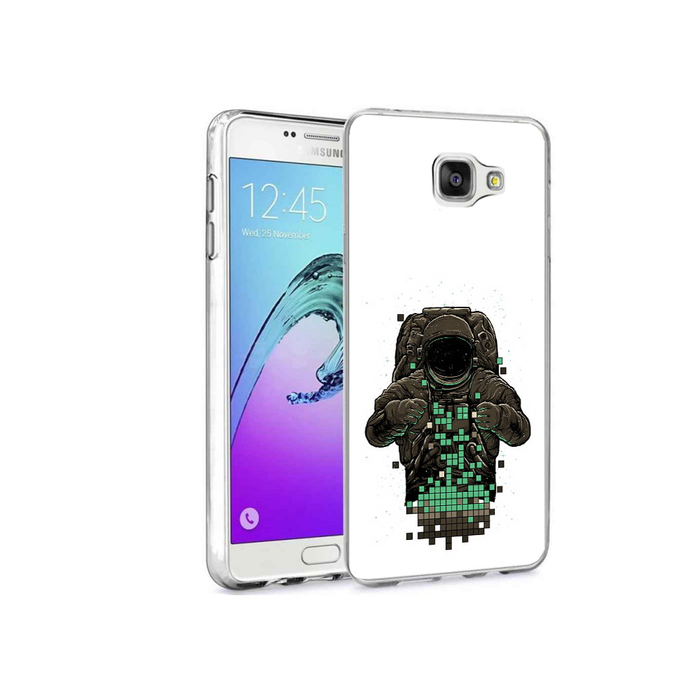 

Чехол MyPads Tocco для Samsung Galaxy A9 Pro космонавт с пикселями (PT52968.556.394), Прозрачный, Tocco
