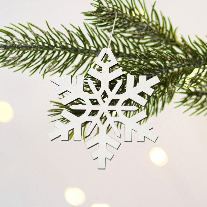 

Елочная игрушка Снежинка, хдф, 6,9 х 7,6 см