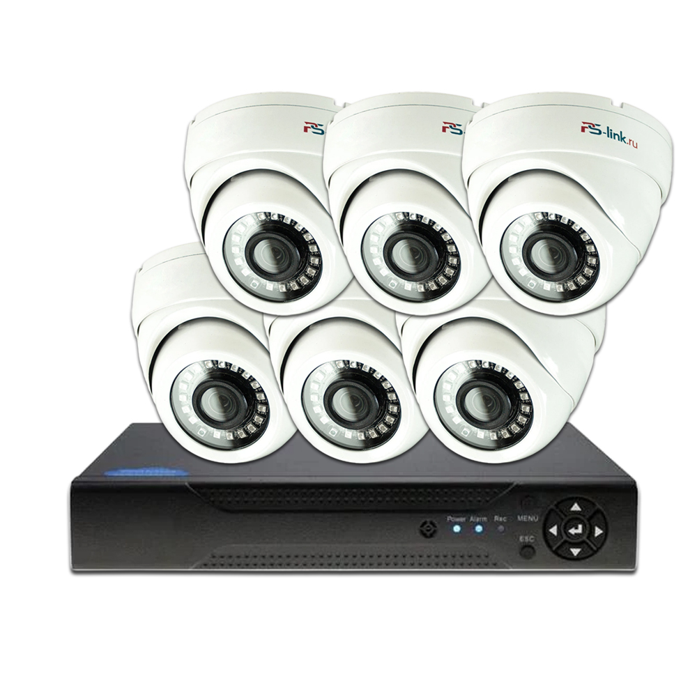 

Комплект видеонаблюдения Ps-Link KIT-A506HD 6 камер AHD 5Мп для помещения.