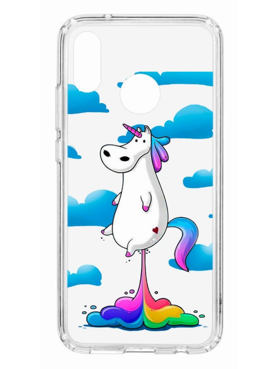 фото Чехол для huawei p20 lite kruche print flying unicorn кruче