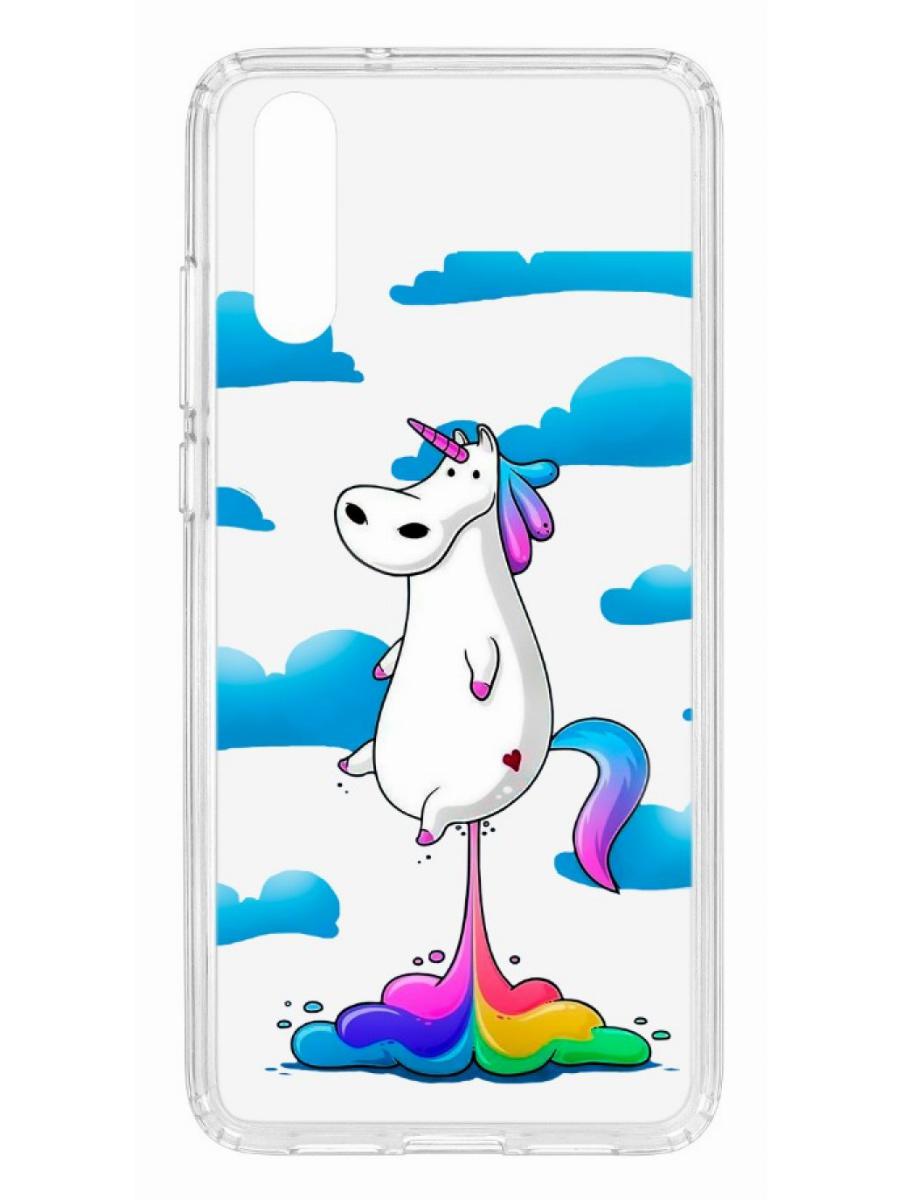 фото Чехол для huawei p20 kruche print flying unicorn кruче