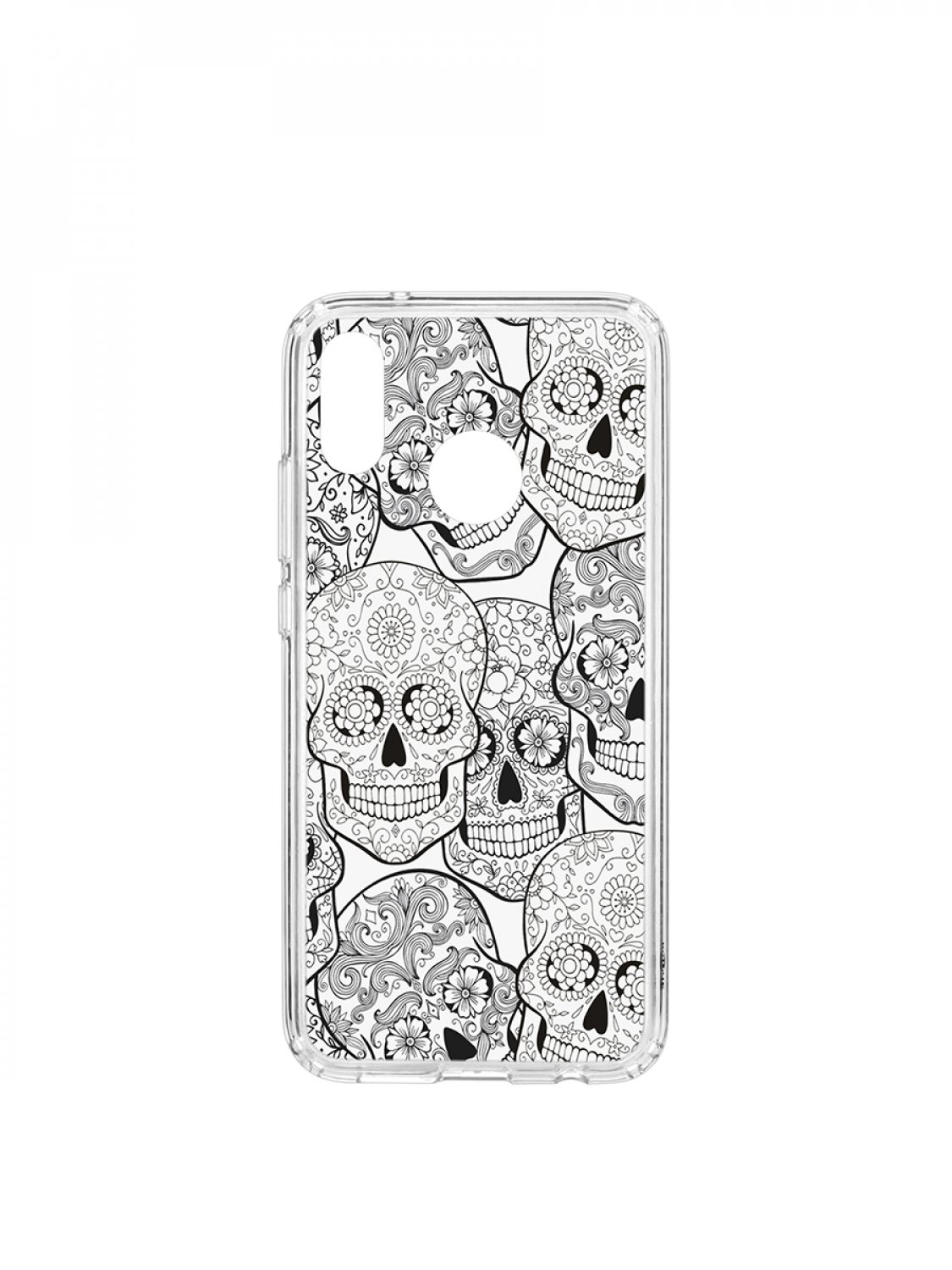 фото Чехол для huawei p20 lite kruche print skull black кruче