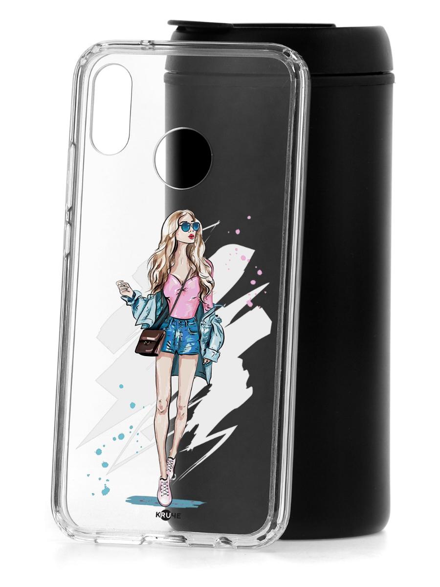 фото Чехол для huawei p20 lite kruche print fashion girl кruче