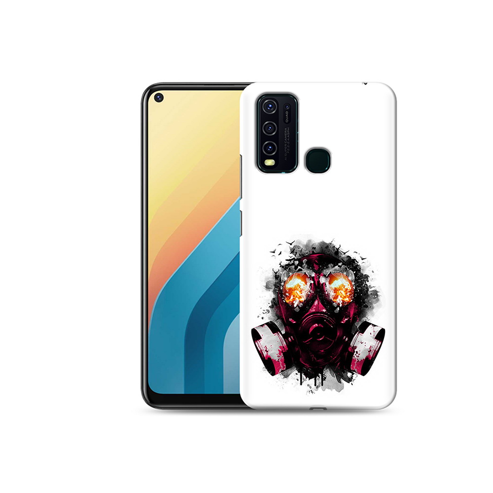 

Чехол MyPads Tocco для Vivo Y30 красный противогаз (PT149334.437.412), Прозрачный, Tocco