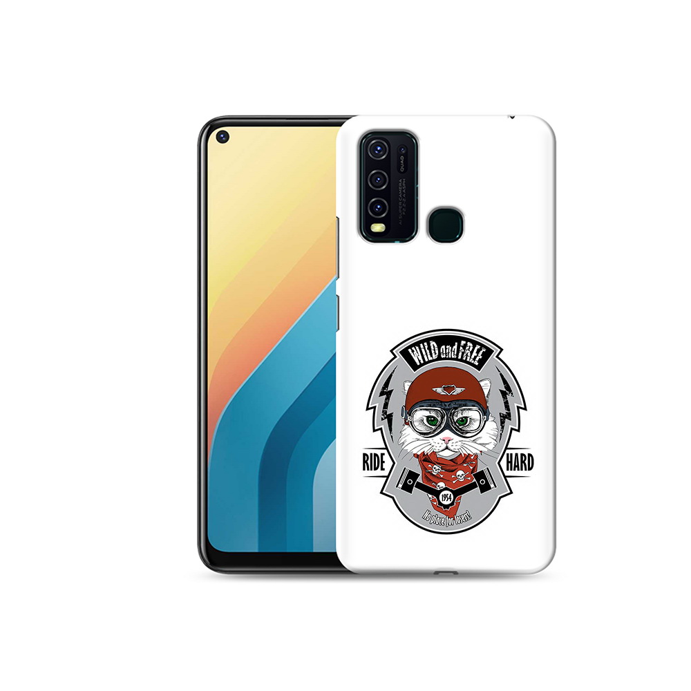 Чехол MyPads Tocco для Vivo Y30 кошка в шлеме (PT149334.437.404)