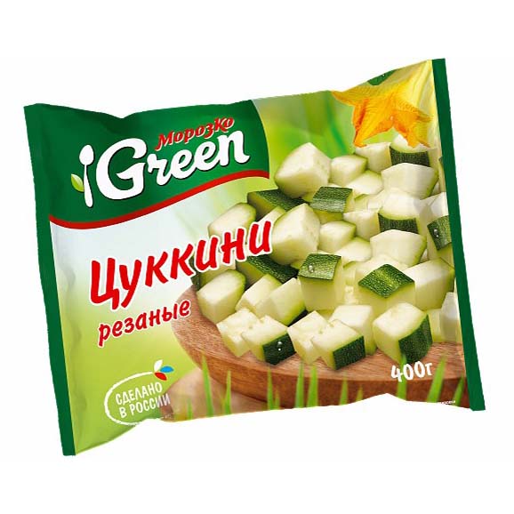 Цукини Морозко Green резанные замороженные 400 г