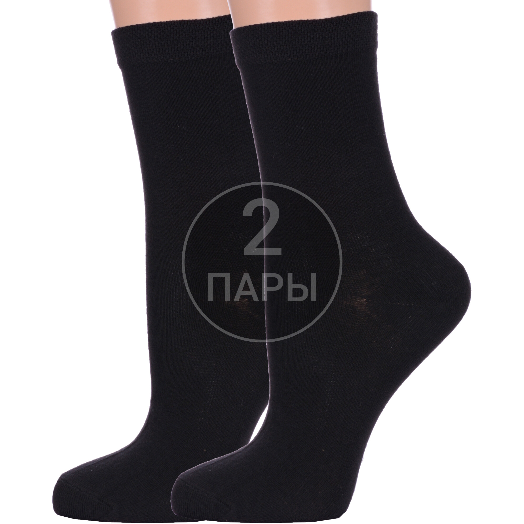 Комплект носков женских Para Socks 2-L1 черных 23, 2 пары