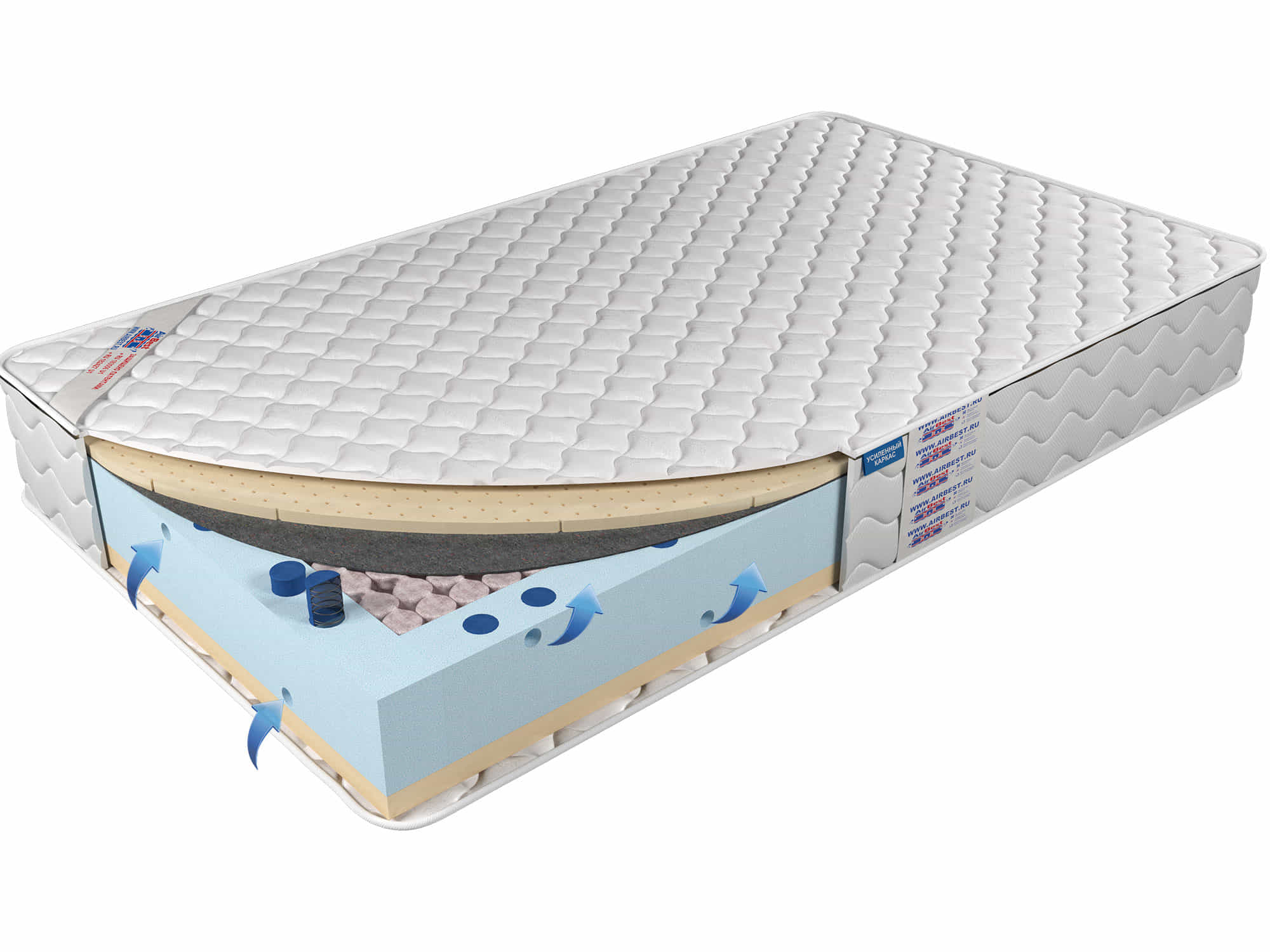 

Матрас Airbest Good s1000 220x240x22, Белый, Матрас Airbest Good s1000