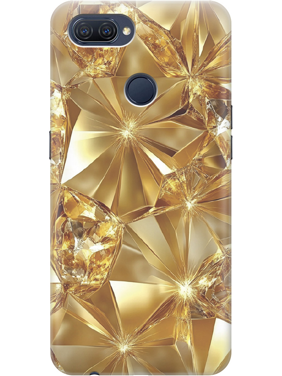 

Силиконовый чехол на Oppo A12/A7/A5s с принтом "Желтый сапфир", Прозрачный;золотистый, 725455132