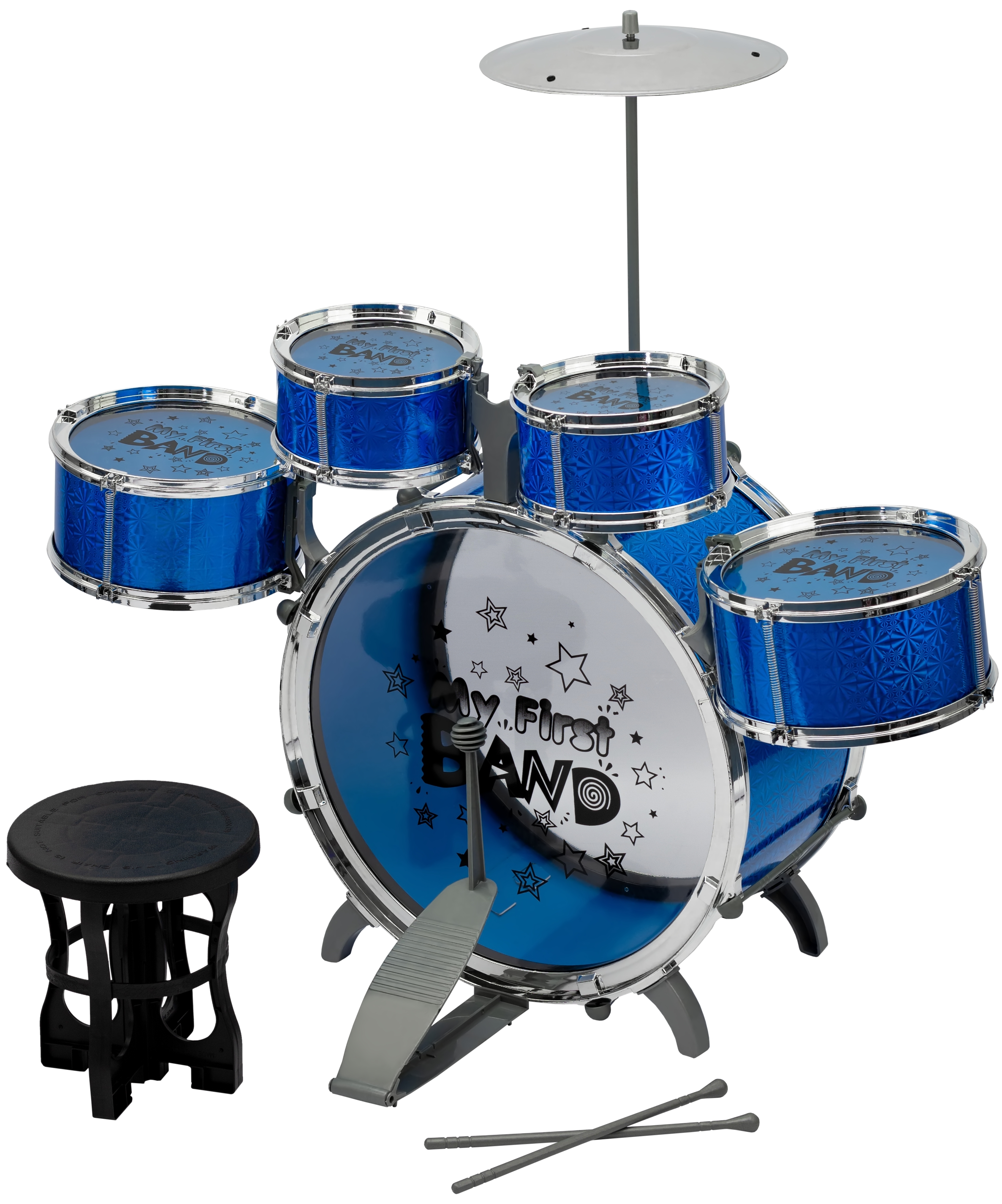 Детская барабанная установка (4008E-2) синяя
