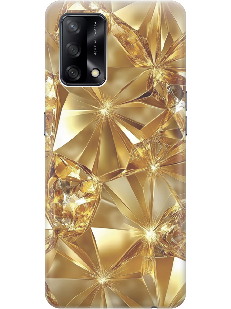

Силиконовый чехол на Oppo A74 с принтом "Желтый сапфир", Прозрачный;золотистый, 726147232