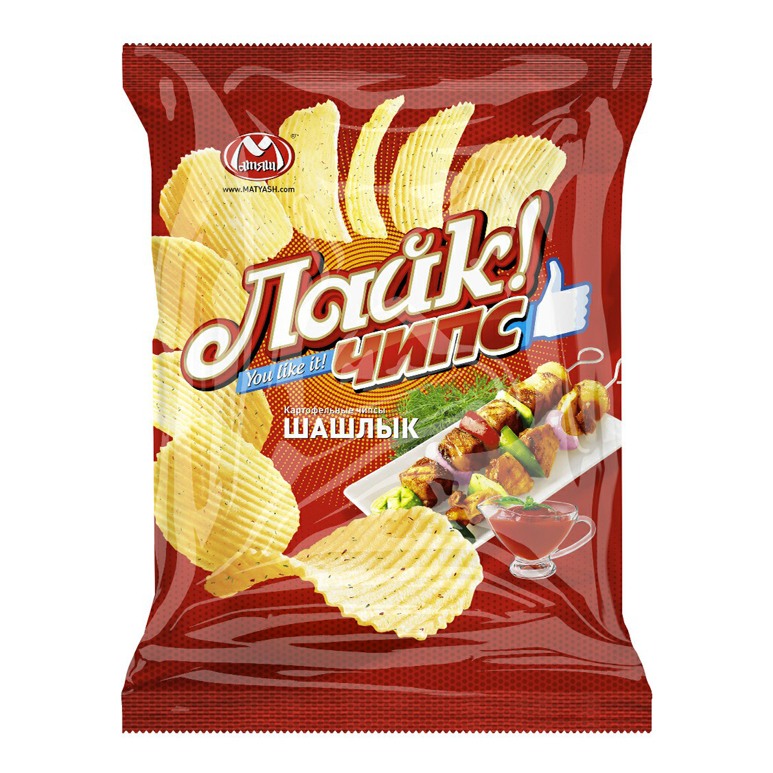 

Чипсы картофельные Матяш Лайк! Чипс шашлык 50 г