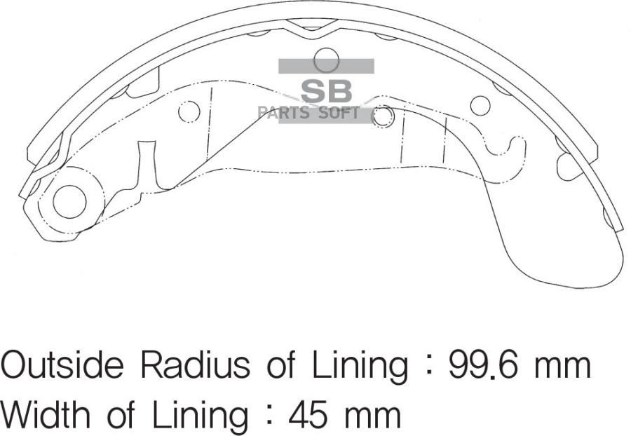 

Колодка тормозная задняя (кт. 4 шт) ESPERO/LANOS/NEXIA SANGSIN BRAKE SA055