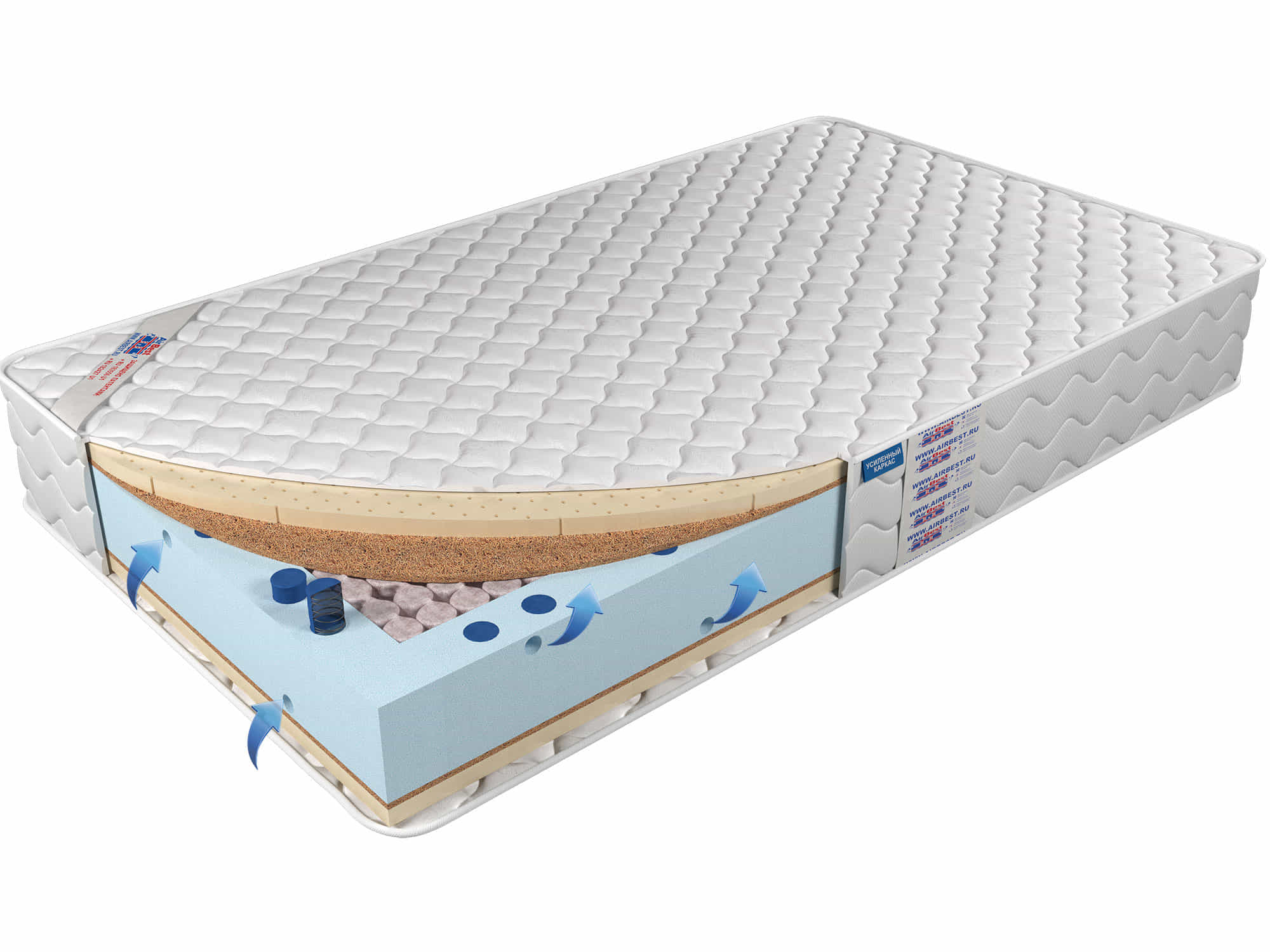 

Матрас Airbest Delta s1000 220x240x24, Белый, Матрас Airbest Delta s1000