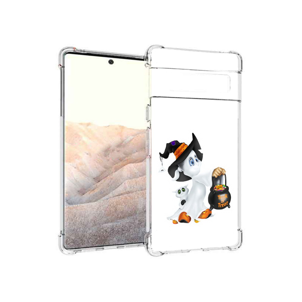

Чехол MyPads Tocco для Google Pixel 6 Pro Маленький призрак, Прозрачный, Tocco