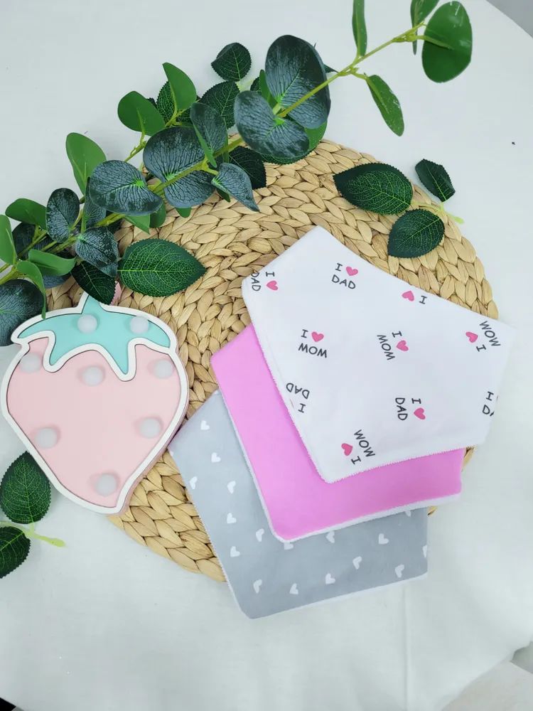 Нагрудники непромокаемые I love 3шт