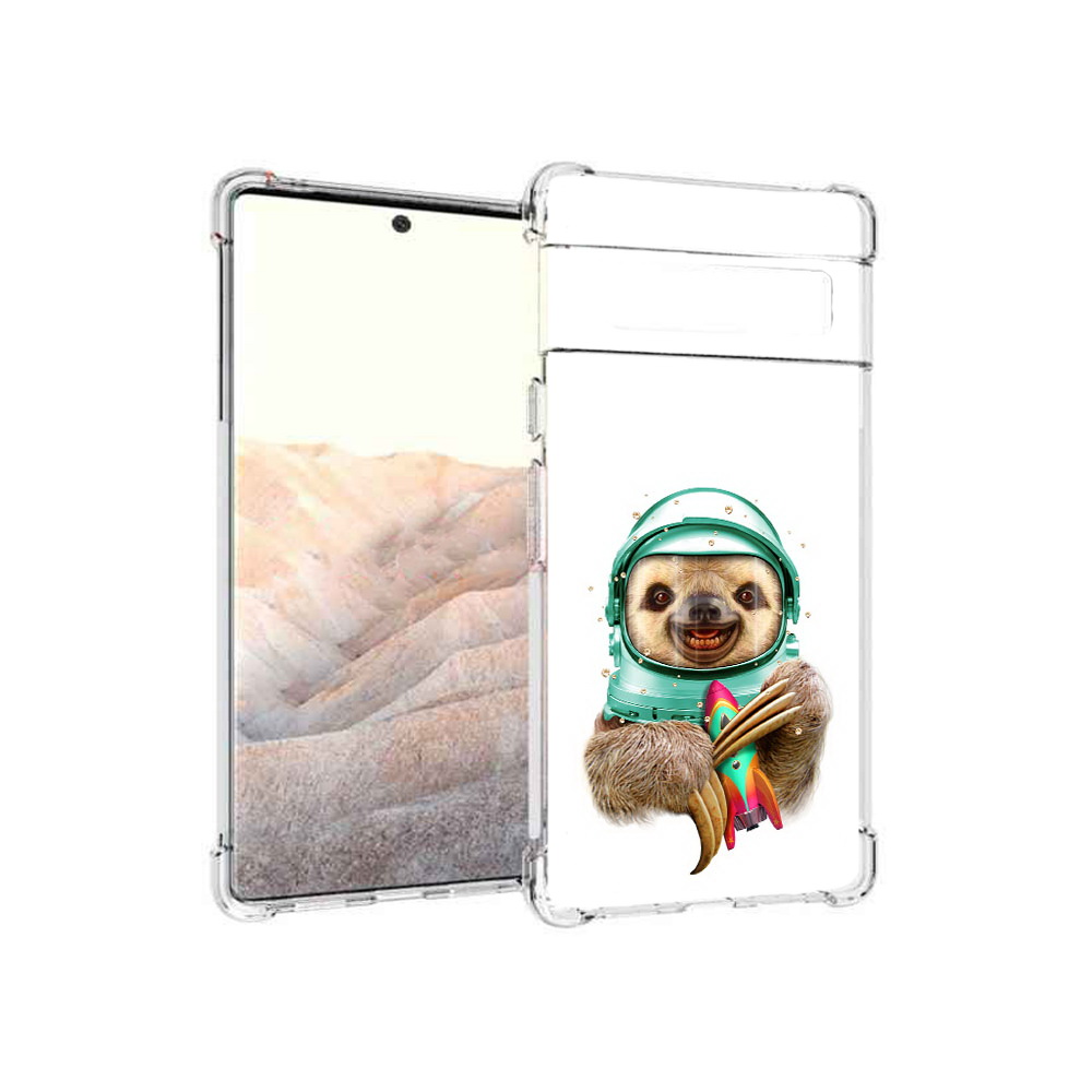 

Чехол MyPads Tocco для Google Pixel 6 Pro Ленивец астронавт, Прозрачный, Tocco