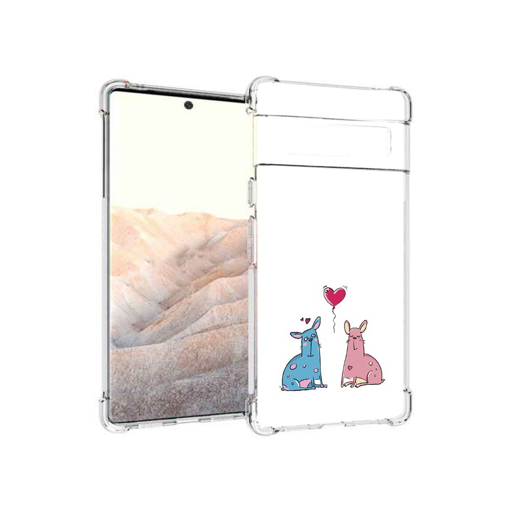 

Чехол MyPads Tocco для Google Pixel 6 Pro Лама любовь, Прозрачный, Tocco