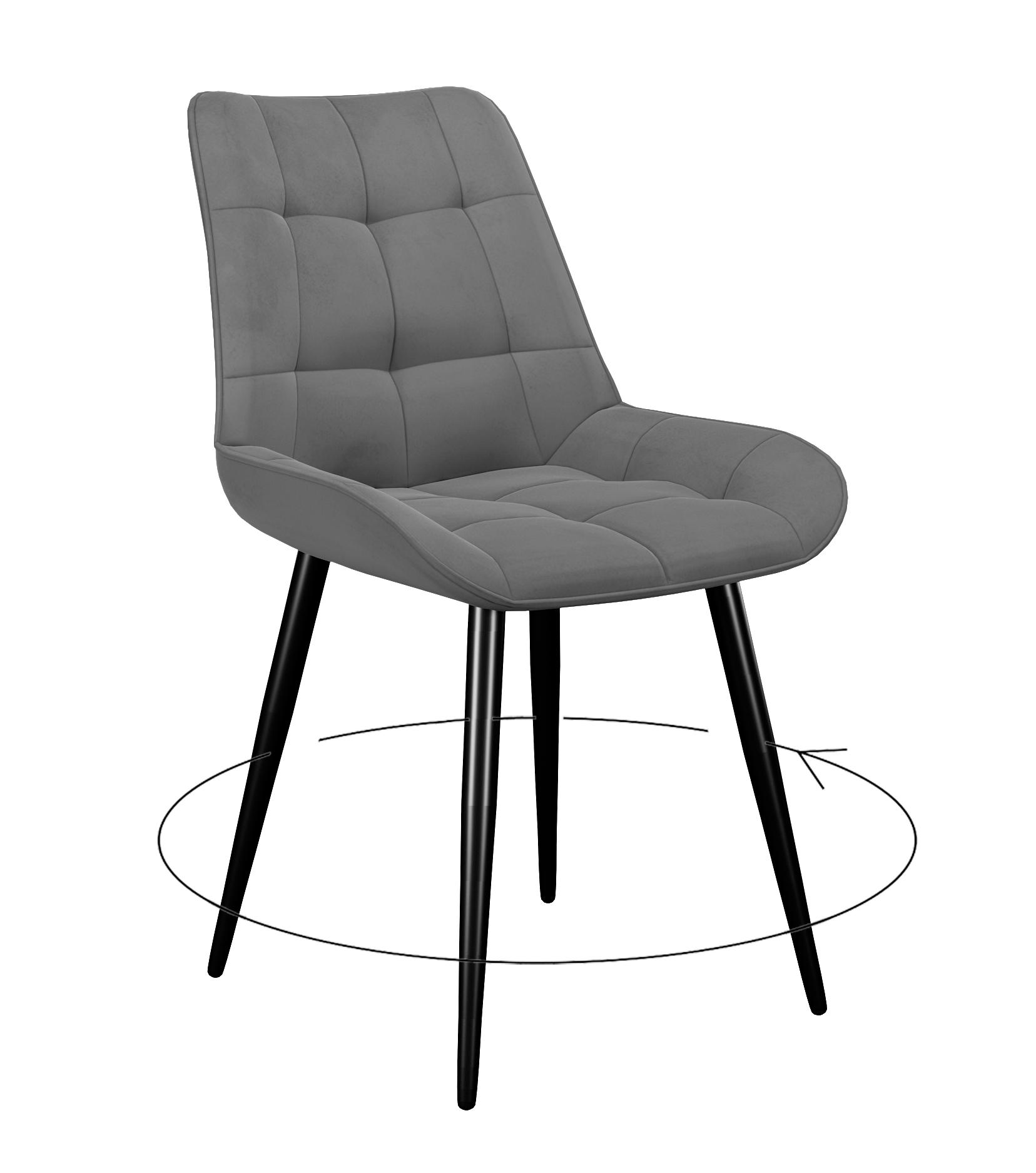 

Стул поворотный DikLine 226 B22 Grey, комплект 2 шт, ножки черные, 226 B22