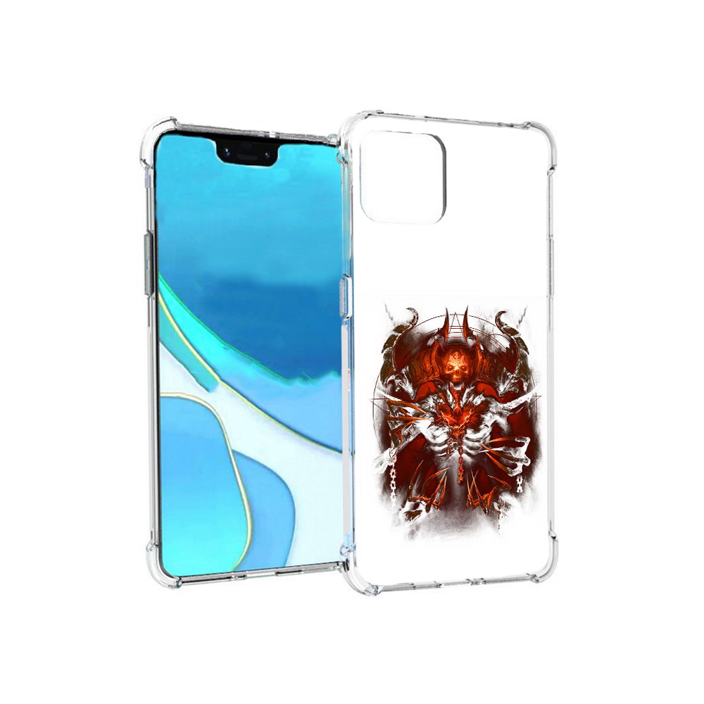 

Чехол MyPads Tocco для Google Pixel 4 XL яркий демон, Прозрачный, Tocco