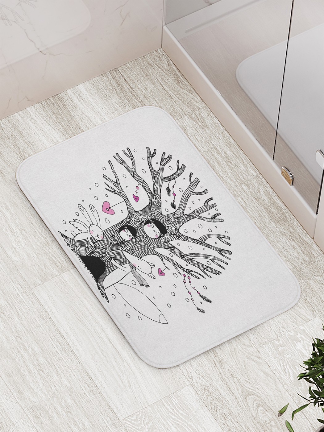 

Коврик противоскользящий для ванной, сауны, бассейна, 77х52 см bath_58562 JoyArty