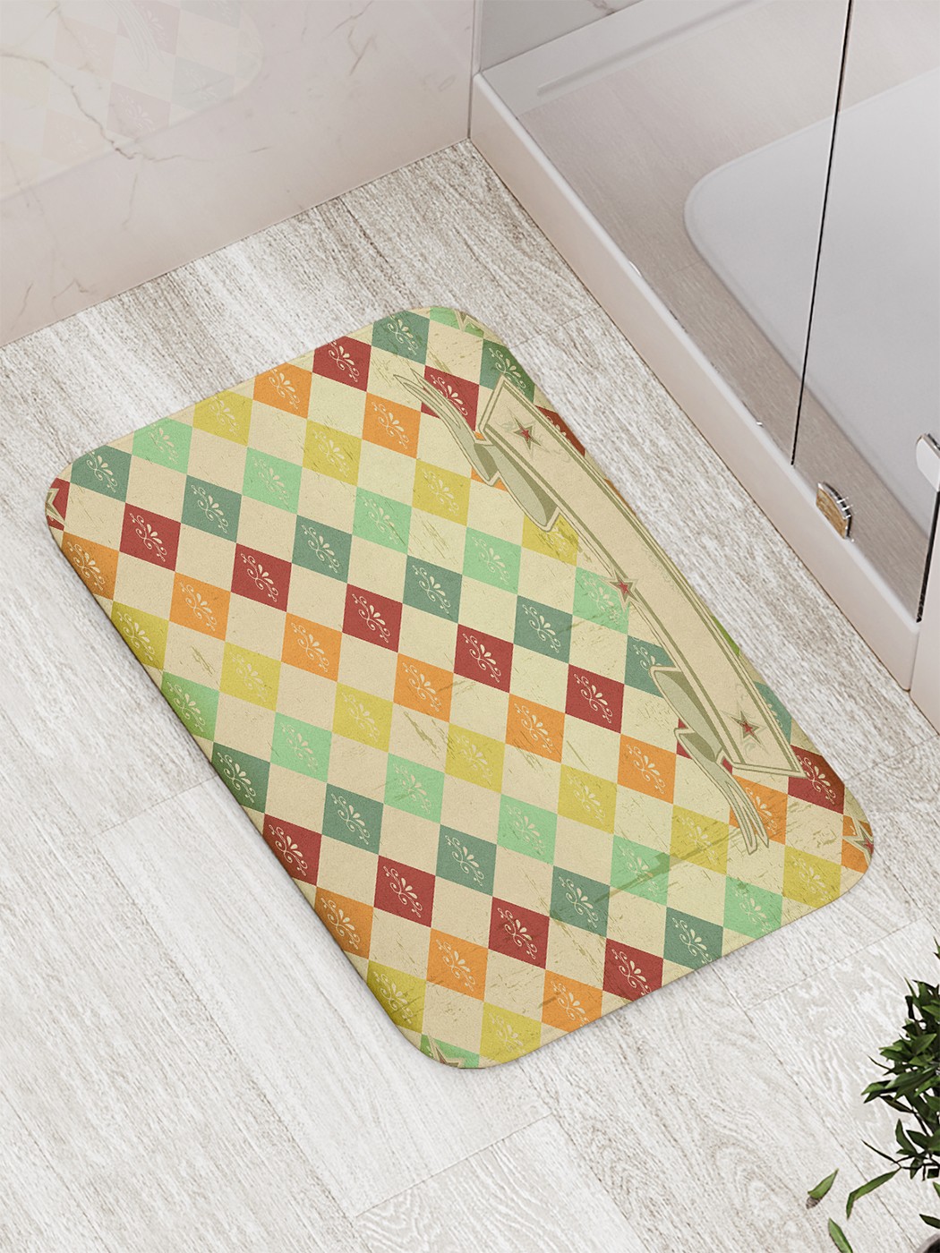 

Коврик противоскользящий для ванной, сауны, бассейна, 77х52 см bath_58555 JoyArty