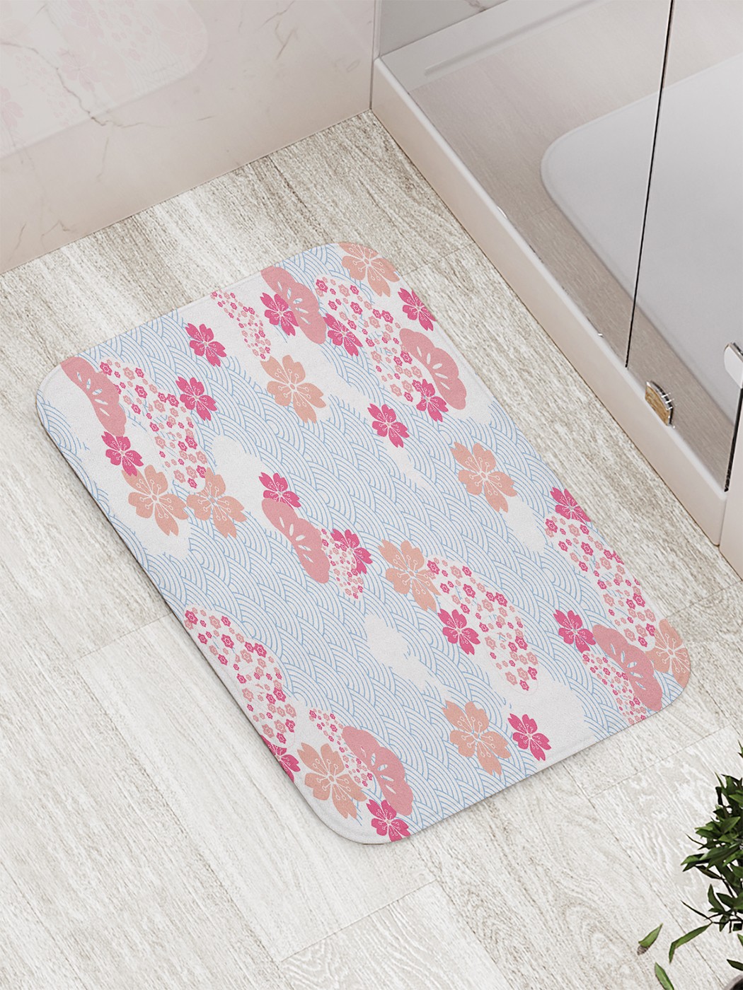 

Коврик противоскользящий для ванной, сауны, бассейна, 77х52 см bath_58552 JoyArty