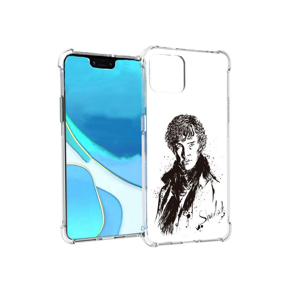 

Чехол MyPads Tocco для Google Pixel 4 XL шерлок холмс портрет, Прозрачный, Tocco