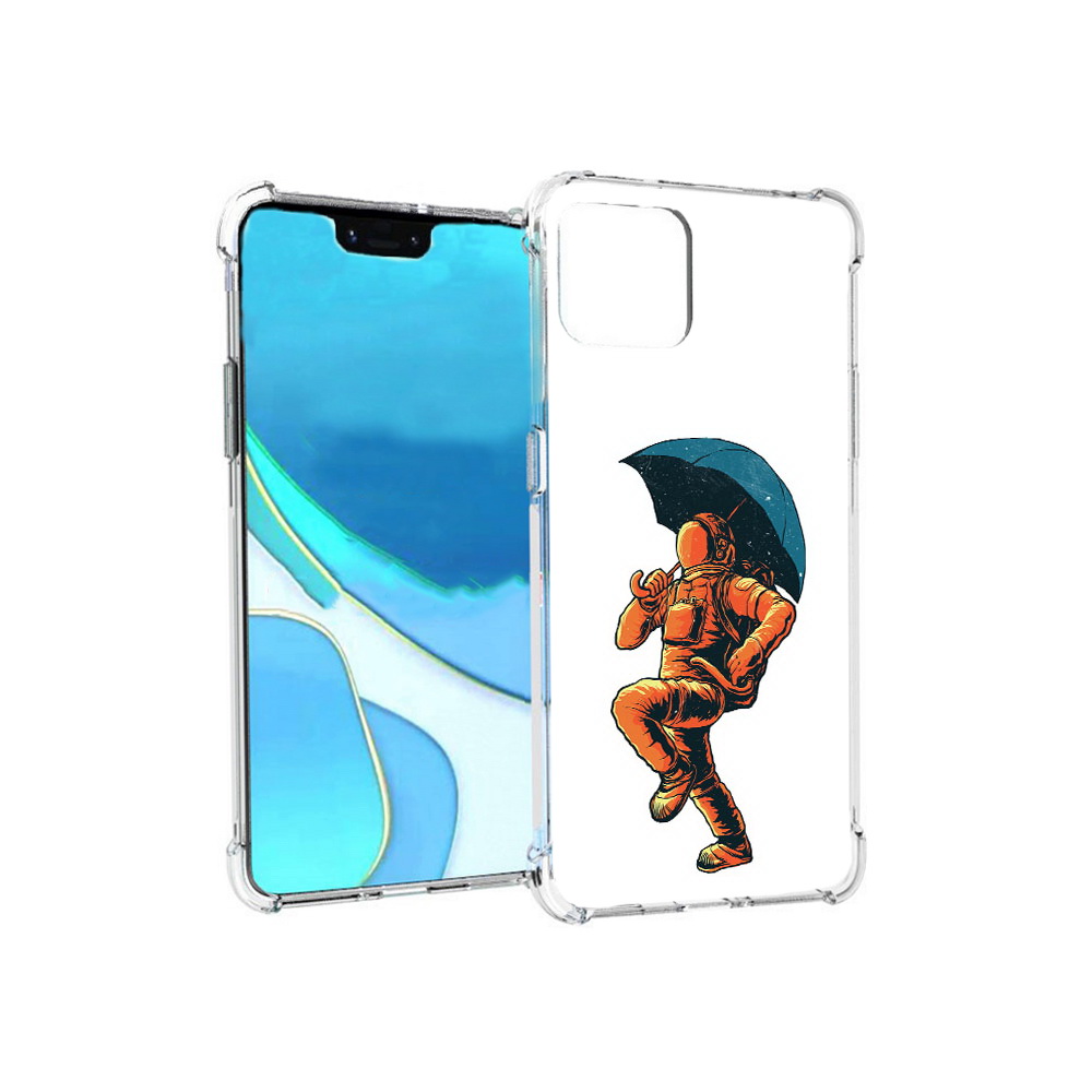

Чехол MyPads Tocco для Google Pixel 4 XL шагающий космонавт с зонтом, Прозрачный, Tocco