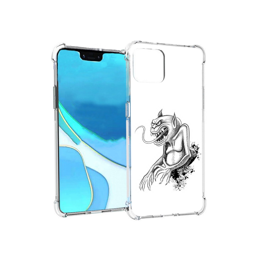 

Чехол MyPads Tocco для Google Pixel 4 XL чорт, Прозрачный, Tocco