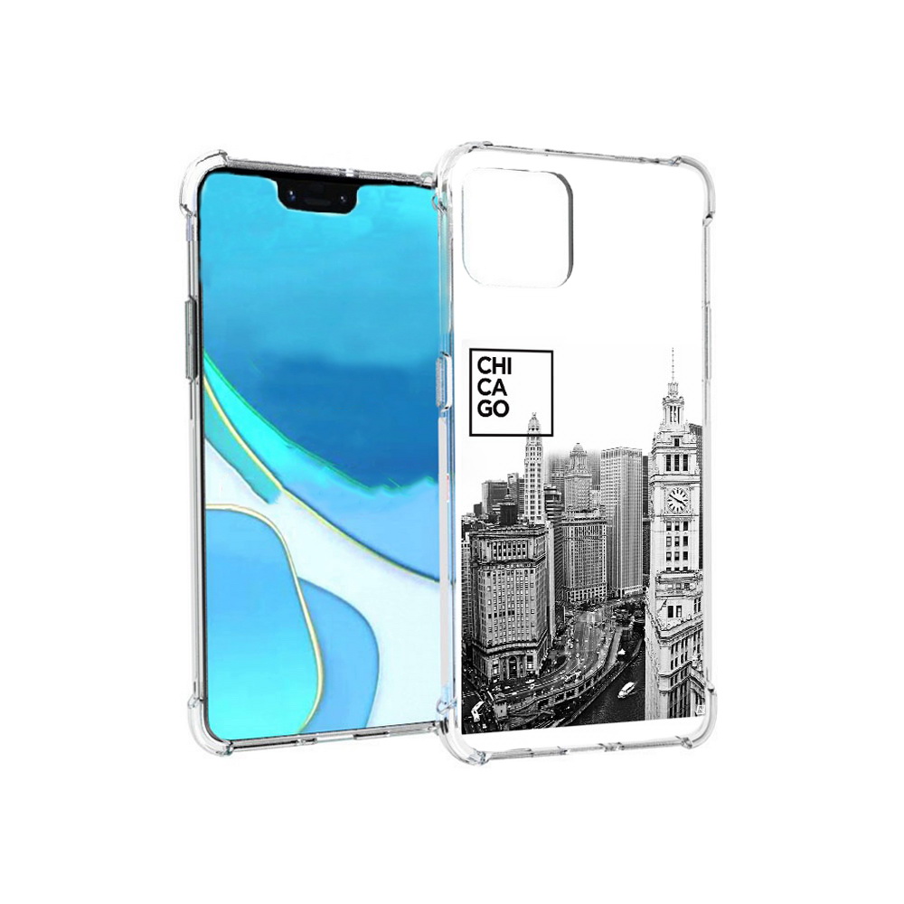 

Чехол MyPads Tocco для Google Pixel 4 XL черно белый чикаго, Прозрачный, Tocco